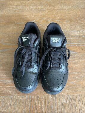 Reebok Black Leather Low-Top Sneakers